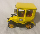 Vintage Bandai Japan Tin Litho Friction Drive Yellow Taxi Z-6