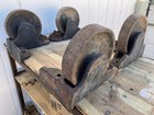 Vtg Lot Of  4  Nice Antique Original 1800 s Cast Iron Safe 9  Caster Wheels