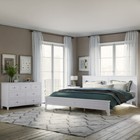 3 Pieces Bedroom Sets Full Queen King Size Platform Bed Frame Nightstand Dresser