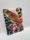 Aceo Original Collage Artist Card City Bird  Mixed Media Ooak Signed Sealed Art
