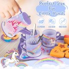 Kids Tea Party Set For Little Girls Unicorn Toys For 3 4 5 6 7 8 Year Old Gir   