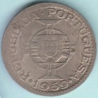 Portuguese India Goa 1959 Three Escudo Rare Nickel Coin
