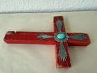 Rare Vintage Native American Ceremonial Crucifix Signed New Mexico Christian