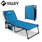 Villey New Folding Oversized Padded Chaise Lounge Camping Cot Patio Lounge Chair