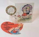 Vtg Valentines Day Popout Cards 1930-40s mixed Lot Of 5  Decor Crafts Gifting  