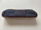 Orobianco Italy Pencil Case Multi Pouch Nylon Leather Zip Bag Made In Italy