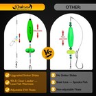 6pcs Newstyle Catfish Rigs - Santee Float Rig 90lb Leader Line And Circle Hooks