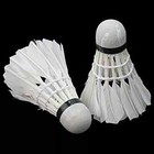 White Goose Feather Shuttlecocks Birdies Badminton Ball Game Sport Training -6pc