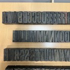 96pt Vintage Wood Type Slab Serif Letterpress Printing Font Lot 87 Pcs