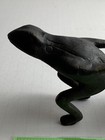 Frog Pulling Nautilus Shell Green Patina  Planter Metal Vtg Bronze