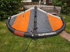 Cabrinha Switchblade Inflatable Kitesurfing Kite Gray orange W  Hand Pump   Hose