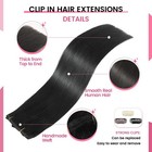 Cwrdk Clip In Hair Extensions Real Human Hair  18inch 100g  100  Brazilian Remy