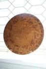 Large Antique Art Nouveau Pyrography Wall Plaque Hunting Dog With Bird 