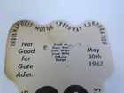 1967 Indianapolis 500 Back Up Card  99 51st International 500-mile Sweepstakes