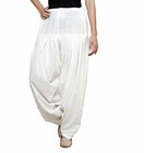 Women Cotton Patiala Women s   Girl Regular Fit Salwar Pants Regular White 