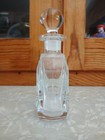 Vintage Art Deco Clear Glass Decanter W Stopper Vanity Bottle Perfume   