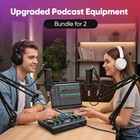 2025 Upgraded Podcast Equipment Bundle For 2  Recording Studio Kit With Dual    