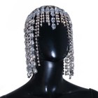 Women Crystal Tassel Hair Chain Hat Bridal Headpiece Rhinestone Jewelry Costume