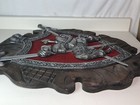 Vintage Coat Of Arms Medieval Crest Wall Plaque Swords Knight Shield Mexico
