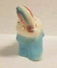 Happy Elephant Trunk Up With Flowers Pink Blue Planter Vintage Anthropomorphic