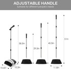 Broom And Dustpan Set For Home  51-in Long Adjustable Handle Angle Broom