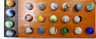 Vintage Glass Marbles Mixed Lot Swirls Ribbons Multi Color Vacor Sparkles More D