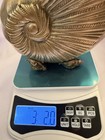 Vintage Large Solid Brass Nautilus Shell Art Deco Heavy Vase Planter 6 75    Tall