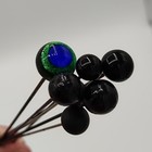 20 Lot Of Antique Hat Pins - Peacock Eye  Porcelain  Filigree  Faceted Glass
