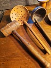 Antique vintage Primitive Farmhouse Wooden Kitchen Items Lot Of 10