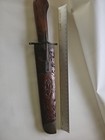 Early 1900s India Knife  Handmade Wooden Scabbard