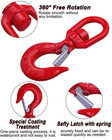 1 Ton Swivel Lifting Hook Heavy Duty  Round Rotating Hook With Safety Latch  Hig