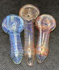 3 Extra Small Hand Blown Glass Spoon Tobacco Hand Pipe Free Shipping Usa Made 