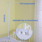 Crib Canopy Holder Mosquito Net Stand Holder Set Metal Adjustable Clip-on Sta   