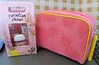 Bath   Body Works Pink Pineapple Sunrise 3 Piece Mini Gift Set   Makeup Bag