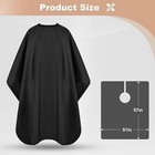 Hair Cutting Cape Adjustable Snap Closure Barber Salon Hairdressing Apron Black