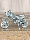 Miniature Vintage Collectible Silver 800 Figure Motorcycle 25 Gr  Height 2 8 Cm