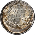 1887 Liberty Seated Dime--struck 10  Off Center--au-58  pcgs  