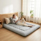 4-inch Floor Mattress japanese Tatami Futon Mattress W removable Cover roll Up