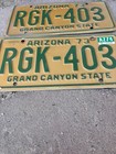 1973 Arizona Matching License Plate W  1974 Tab- Rgk-403