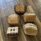 Lot Of Mini Vintage Wicker Woven Baskets 4   