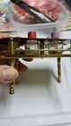 Vintage Drink Cart Replica With 5 Small Perfume Bottle Liquor Themed - 3  Tall