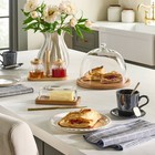 Wood And Glass Cake Stand - Hearth   Hand With Magnolia