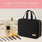Travel Toiletry Bag With Hanging Hook  Organizer For Men   Women  Black