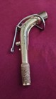 Gold Lacquered Brass Saxophone Neck W  Octave Key Mechanism  Mouthpiece Cork