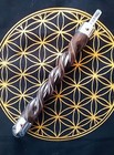 8  Solid Rosewood Wand With Crystal Point And Sterling Silver Wrap wood Wand