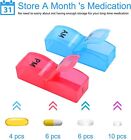 Monthly Pill Organizer Pill Case Box Medicine Holder Container Travel Case Am Pm