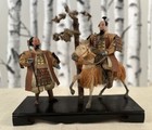 Antique Japanese Samurai Shogun Horse Attendant Musha Ningyo Warrior Doll