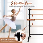 4ft Portable Ballet Barre Freestanding Dance Bar Adjustable Height Kids Adults