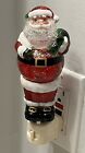 Santa Christmas Night Light Glitter Swivel Plug Plastic Works
