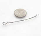 1 3mm Round Box Extender 4 Bracelet Necklace Chain Pendant Real 14k White Gold